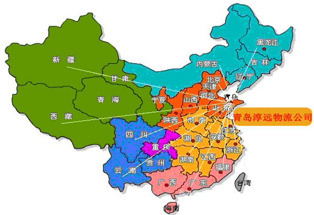 青島至全國(guó)運(yùn)輸路線(xiàn)